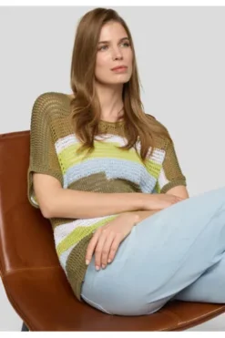 RABE Pullover thymian gestreift