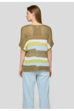 RABE Pullover thymian gestreift