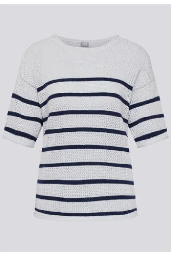 RABE Pullover weiß gestreift