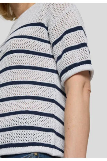 RABE Pullover weiß gestreift
