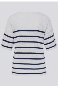 RABE Pullover weiß gestreift