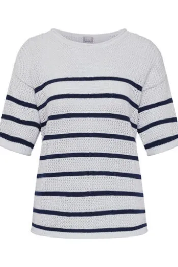RABE Pullover weiß gestreift