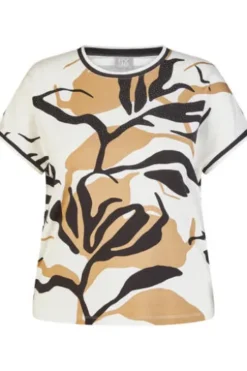 RABE Shirt alabaster gemustert Kurzarm