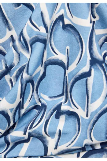 RABE Shirt hellblau gemustert 3/4-Arm