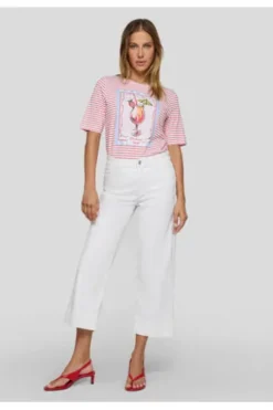 RABE Shirt koralle gestreift mit Frontprint