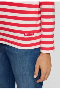 RABE Shirt koralle gestreift mit langem Arm
