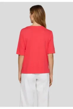 RABE Shirt koralle in softer Piqué-Struktur