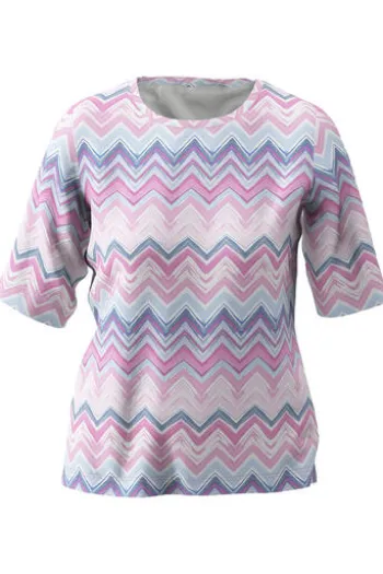 RABE Shirt mandelblüte gemustert Kurzarm