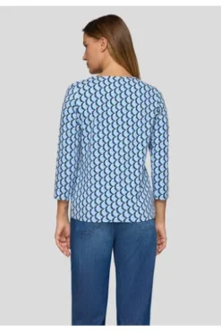 RABE Shirt pastellblau gemustert 3/4-Arm