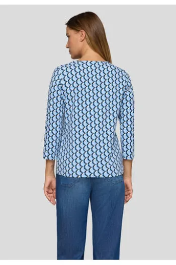 RABE Shirt pastellblau gemustert 3/4-Arm
