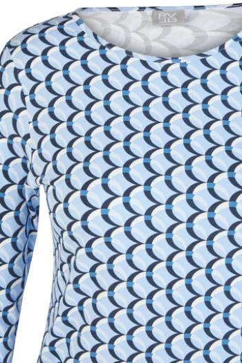 RABE Shirt pastellblau gemustert 3/4-Arm