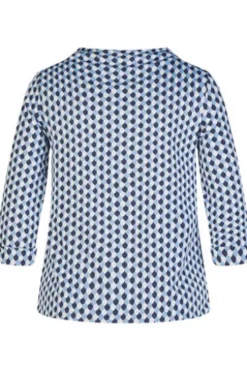 RABE Shirt pastellblau gemustert 3/4-Arm