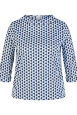 RABE Shirt pastellblau gemustert 3/4-Arm