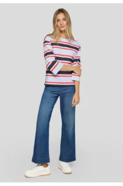 RABE Shirt pastellblau gestreift 3/4-Arm