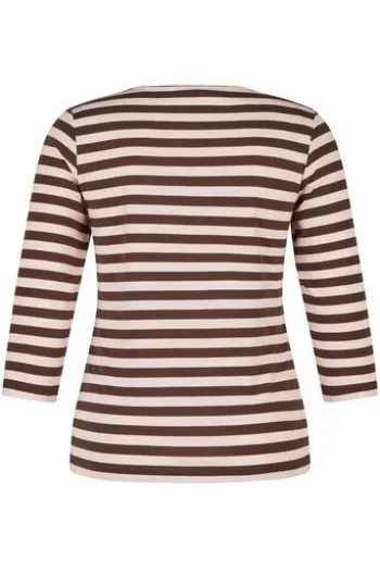 RABE Shirt rosé gestreift 3/4-Arm