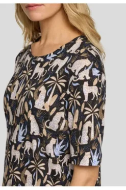 RABE Shirt schwarz gemustert