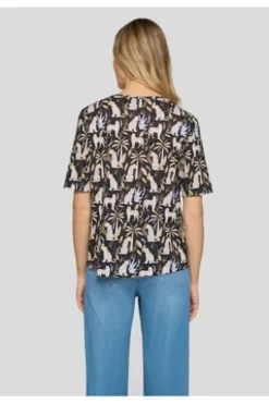 RABE Shirt schwarz gemustert