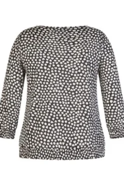 RABE Shirt schwarz gepunktet 3/4-Arm