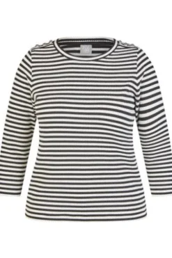 RABE Shirt schwarz gestreift