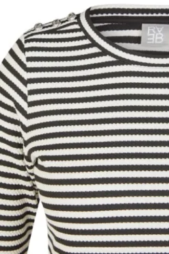 RABE Shirt schwarz gestreift