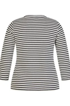 RABE Shirt schwarz gestreift