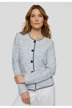 RABE Strickjacke ozean gemustert