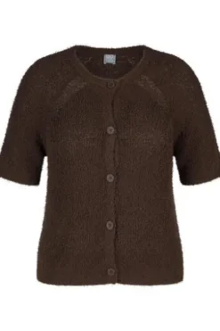 RABE Strickjacke schoko Kurzarm