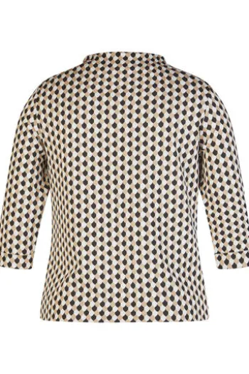 RABE Sweatshirt mandel gemustert 3/4-Arm