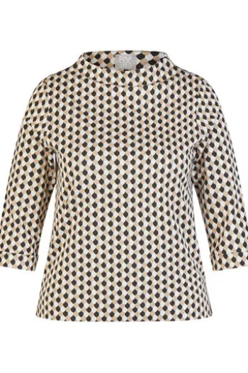 RABE Sweatshirt mandel gemustert 3/4-Arm