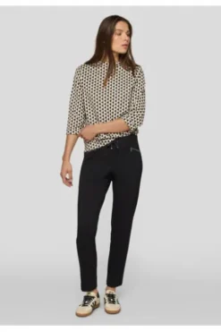 RABE Sweatshirt mandel gemustert 3/4-Arm