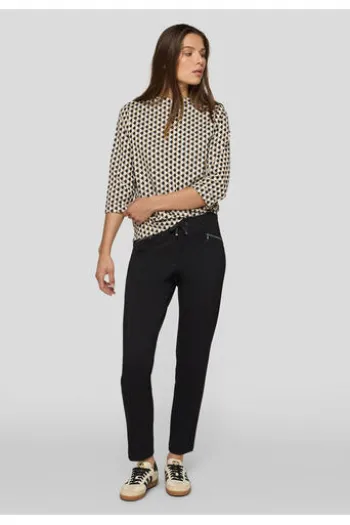 RABE Sweatshirt mandel gemustert 3/4-Arm
