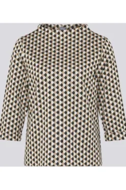 RABE Sweatshirt mandel gemustert 3/4-Arm