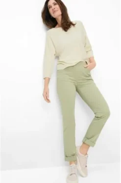 RAPHAELA BY BRAX Baumwoll-Hose Pamina green tea Slim Fit in Super Dynamic-Stretchqualität