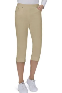 RAPHAELA BY BRAX Capri-Jeans Pamina beige Slim Fit in Schlupfform mit Reißverschluss-Optik