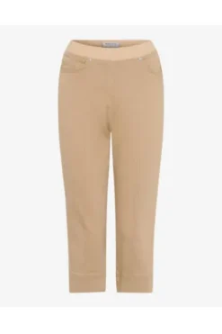 RAPHAELA BY BRAX Capri-Jeans Pamina beige Slim Fit in Schlupfform mit Reißverschluss-Optik
