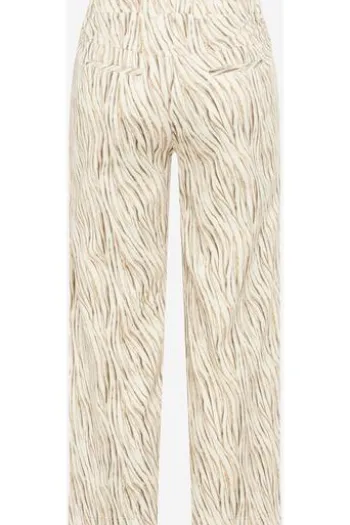 RAPHAELA BY BRAX 6/8 Culotte-Hose Pam ecru gemustert Wide Fit im Animal-Dessin