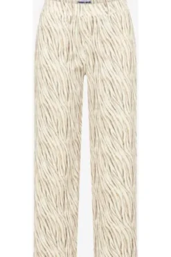 RAPHAELA BY BRAX 6/8 Culotte-Hose Pam ecru gemustert Wide Fit im Animal-Dessin