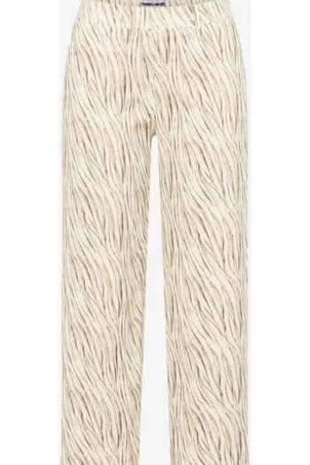 RAPHAELA BY BRAX 6/8 Culotte-Hose Pam ecru gemustert Wide Fit im Animal-Dessin