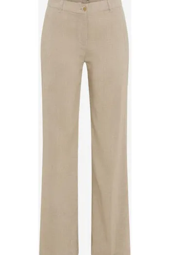 RAPHAELA BY BRAX Hose Peggy Flared sand gestreift im hochwertigen Leinen-Mix