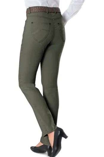 RAPHAELA BY BRAX Jeans Ina oliv Slim Fit in Super Dynamic Stretch -Qualität