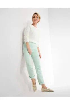 RAPHAELA BY BRAX Jeans Pamina mint Slim Fit in Schlupfform mit Reißverschlussoptik