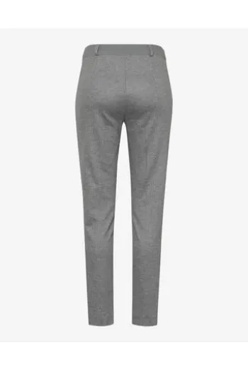 RAPHAELA BY BRAX Jersey-Hose Lillyth hellgrau Slim Fit im Fischgrät-Dessin