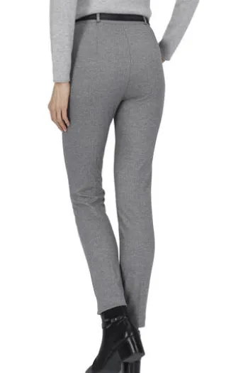 RAPHAELA BY BRAX Jersey-Hose Lillyth hellgrau Slim Fit im Fischgrät-Dessin