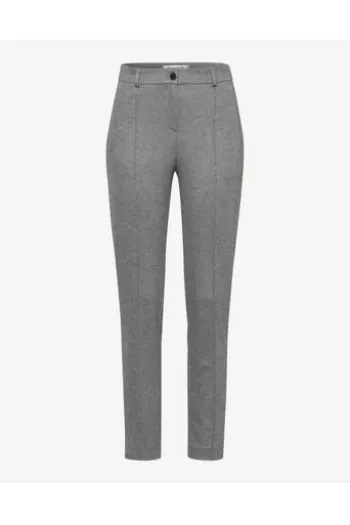RAPHAELA BY BRAX Jersey-Hose Lillyth hellgrau Slim Fit im Fischgrät-Dessin