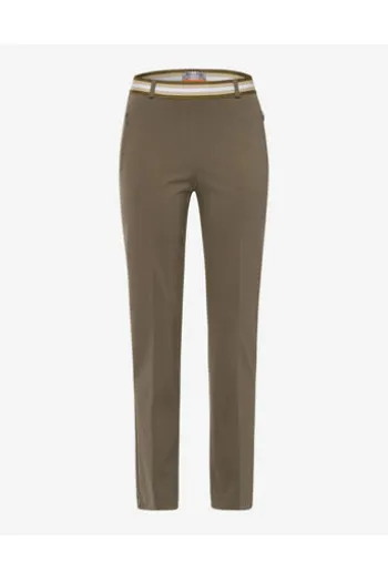 RAPHAELA BY BRAX Jersey-Hose Lillyth khaki in Cool Summer Qualität