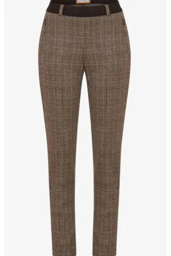 RAPHAELA BY BRAX Jersey-Hose Lillyth sand kariert Slim Fit