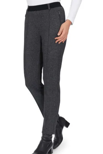 RAPHAELA BY BRAX Thermo-Jersey-Hose Lillyth anthrazit Slim Fit für optimale Wärmehaltung