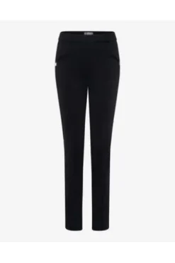 RAPHAELA BY BRAX Thermo-Jersey-Hose Lillyth schwarz mit warmer Fleece-Innenseite