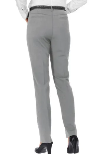 RAPHAELA BY BRAX Tuch-Hose Pauline grau Slim Fit mit Zauber-Dehnbund