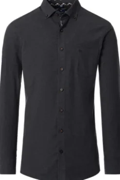 REDMOND Flanell Hemd anthrazit Comfort Fit Langarm